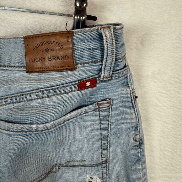 Lucky Brand Jeans Sienna Cigarette Light Wash Destroyed Distressed Size 4 / 27 - Picture 5 of 13